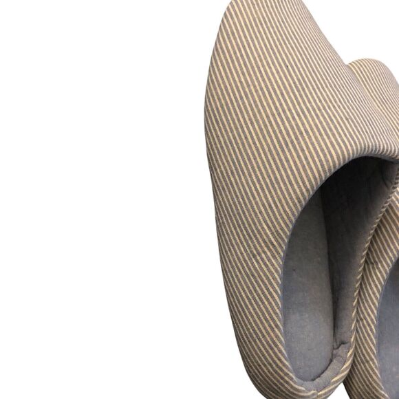 Millstrand Striped Blue & White Soft Slipper Warm Indoor Flat Slides Nonslip 7 - Picture 16 of 16